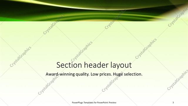 Section Header presentation slide layout