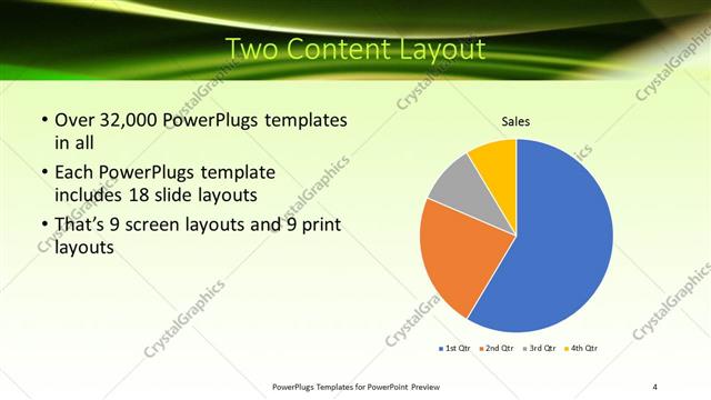 Two Content presentation slide layout