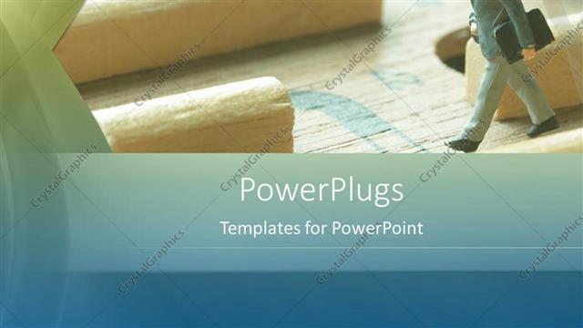  Presentation with business abstract - Abstract background with man walking in street