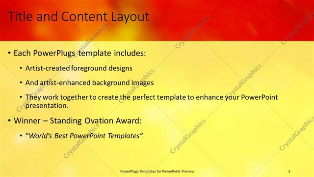Title and Content presentation slide layout