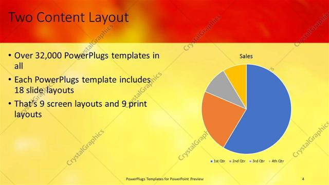 Two Content presentation slide layout