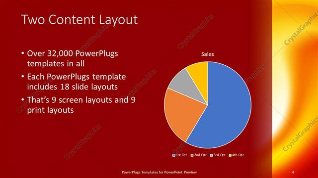 Two Content presentation slide layout