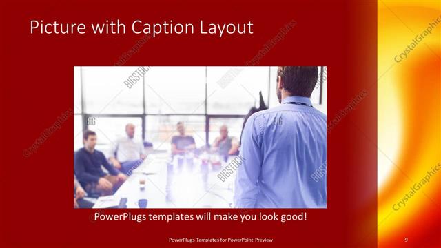 Picture with Caption presentation slide layout