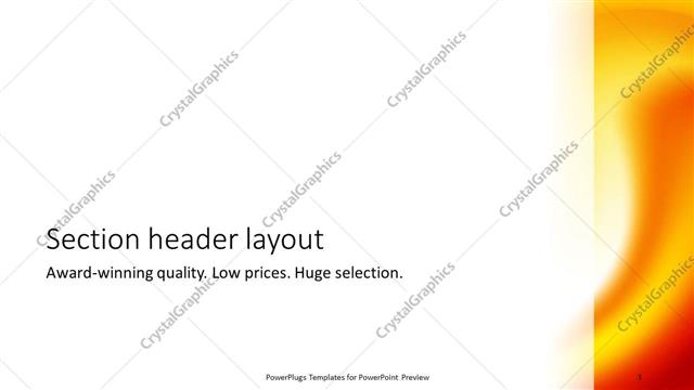 Section Header presentation slide layout