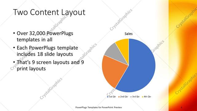 Two Content presentation slide layout