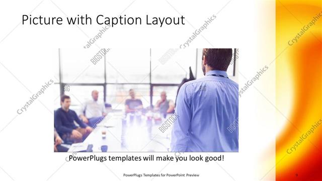 Picture with Caption presentation slide layout