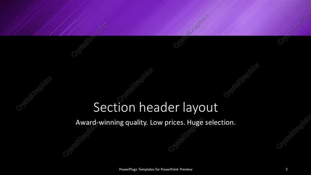 Section Header presentation slide layout