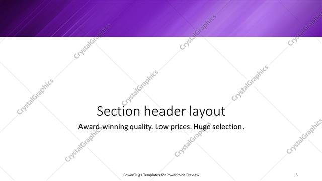 Section Header presentation slide layout