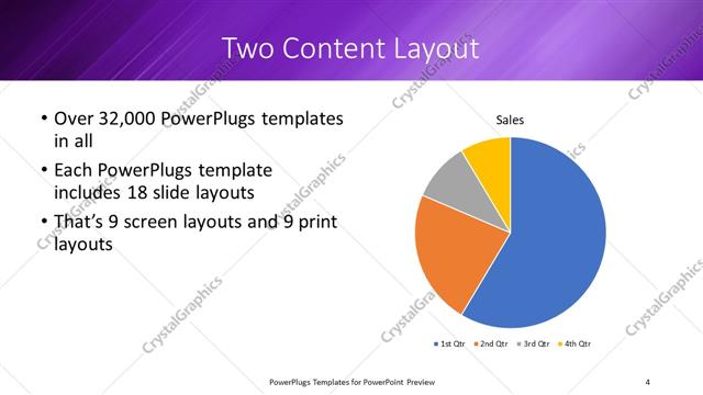 Two Content presentation slide layout