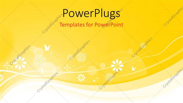  Presentation with vector - Abstract background with snowflakes and butterflies on yellow surface