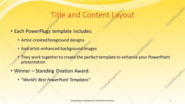 Title and Content presentation slide layout