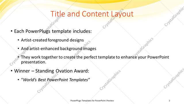 Title and Content presentation slide layout