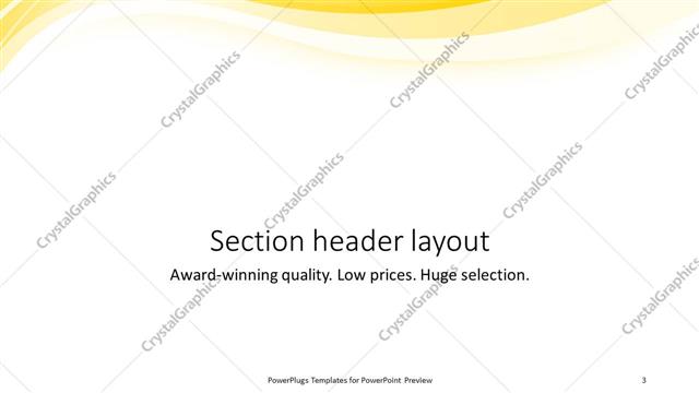 Section Header presentation slide layout