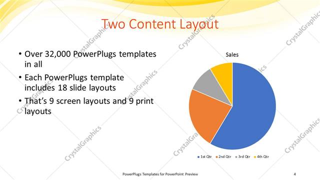 Two Content presentation slide layout