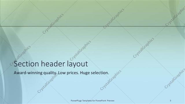 Section Header presentation slide layout