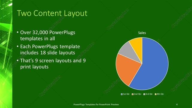 Two Content presentation slide layout