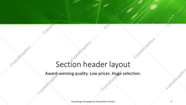 Section Header presentation slide layout