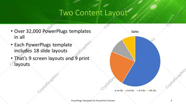 Two Content presentation slide layout
