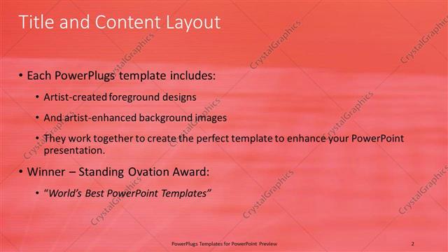 Title and Content presentation slide layout