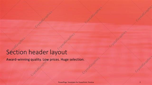 Section Header presentation slide layout