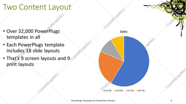 Two Content presentation slide layout