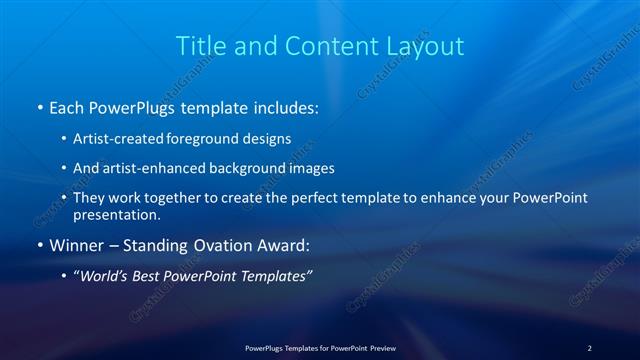 Title and Content presentation slide layout