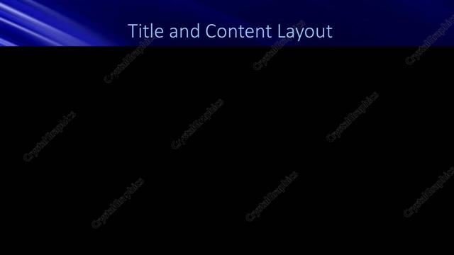 Title and Content presentation slide layout