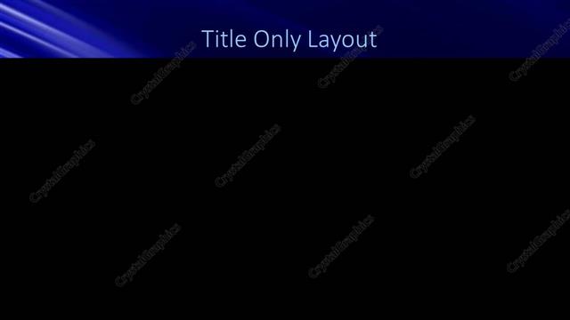 Title Only presentation slide layout