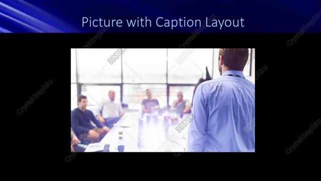 Picture with Caption presentation slide layout