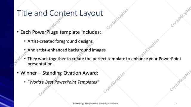 Title and Content presentation slide layout