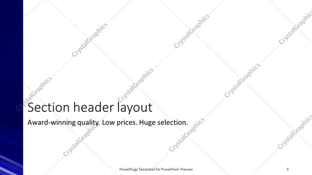 Section Header presentation slide layout