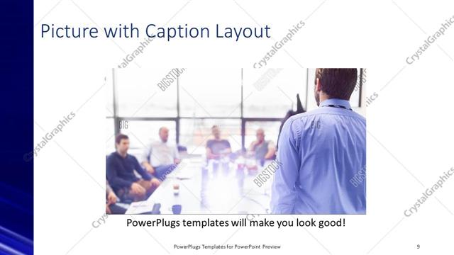 Picture with Caption presentation slide layout