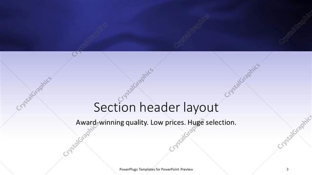 Section Header presentation slide layout