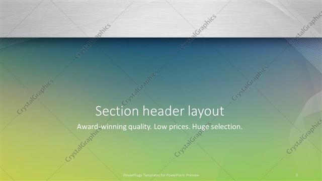 Section Header presentation slide layout