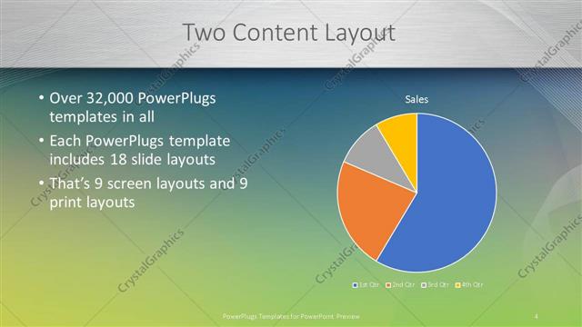 Two Content presentation slide layout