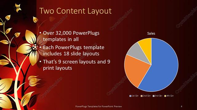 Two Content presentation slide layout