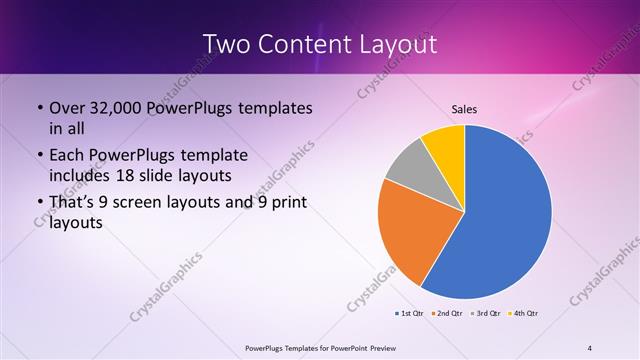 Two Content presentation slide layout