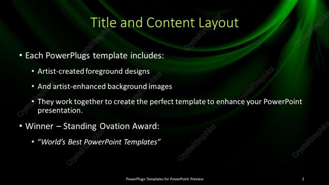 Title and Content presentation slide layout