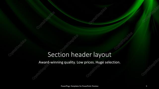 Section Header presentation slide layout