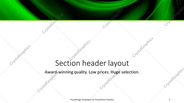 Section Header presentation slide layout