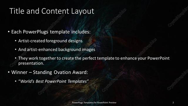 Title and Content presentation slide layout