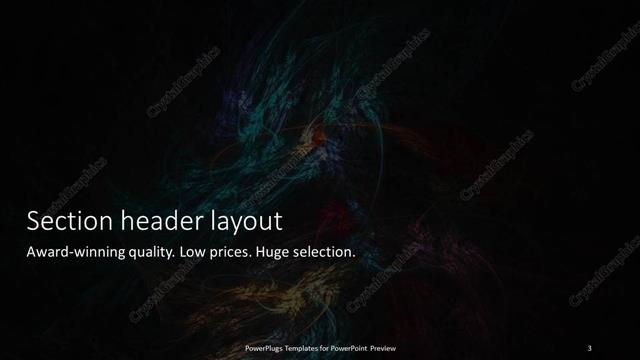 Section Header presentation slide layout