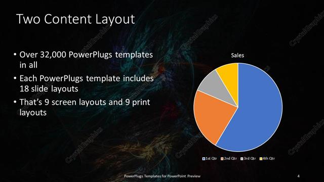 Two Content presentation slide layout
