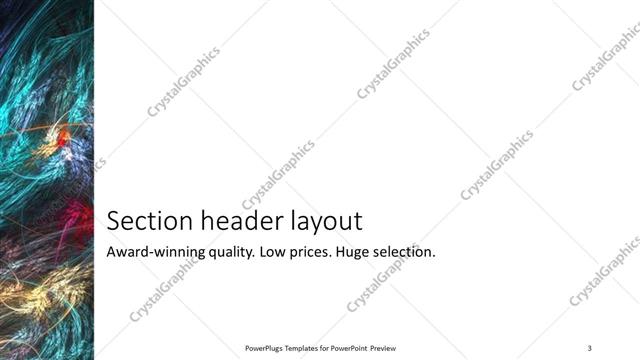 Section Header presentation slide layout