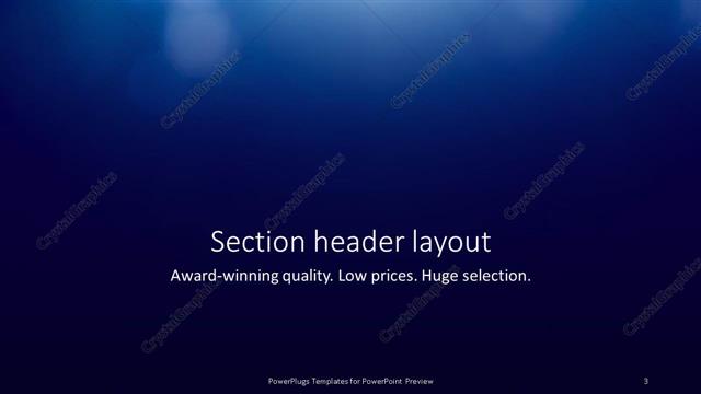 Section Header presentation slide layout