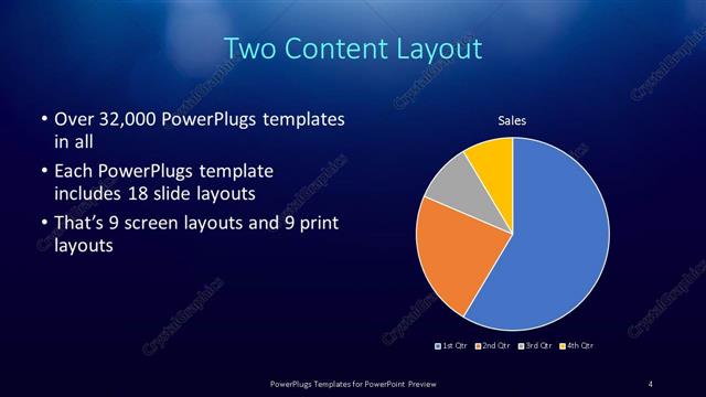 Two Content presentation slide layout