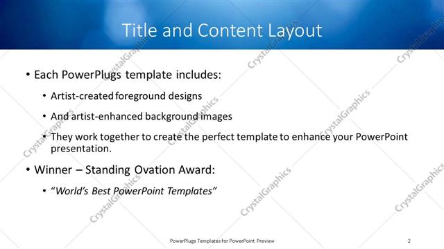 Title and Content presentation slide layout