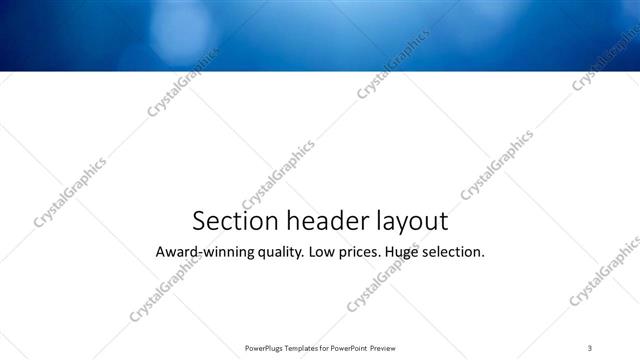 Section Header presentation slide layout