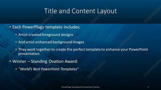 Title and Content presentation slide layout