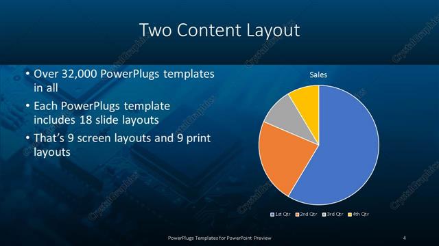 Two Content presentation slide layout